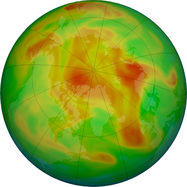 Arctic ozone map for 10 May 2021